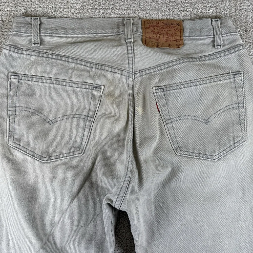 Vintage Levi's 501XX Men's 34x32 Original Fit Button Fly Gray Light Wash Jeans